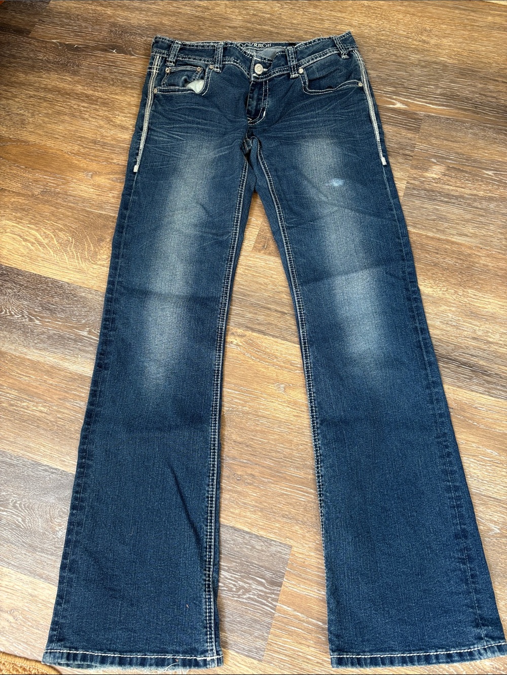 Women's Dark Indigo Flare Jeans - Classic Flared Leg size 29